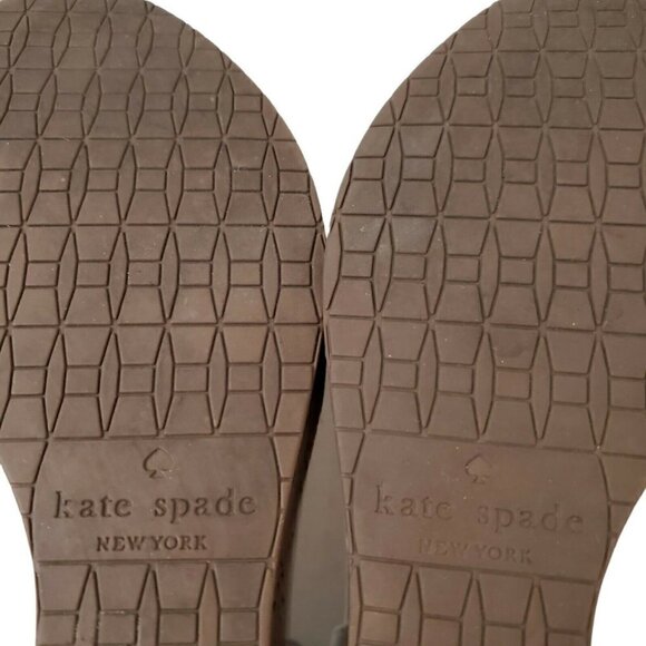 Kate Spade Tomas Wedges Sandals 8.5 White Cork Platform Heel Leather‎ Open-Toe - Picture 11 of 12